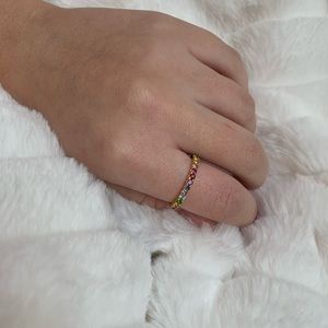 Rainbow Yellow Gold Filled Ring